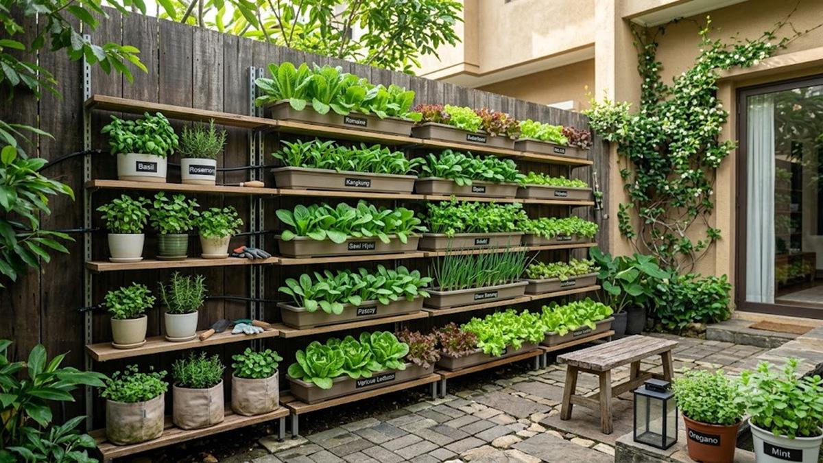 Tips Menata Kebun Sayur Vertikal di Pagar agar Terlihat Estetik dan Lebih Produktif