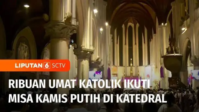 Ribuan umat Katolik mengikuti Misa Kamis Putih di Gereja Katedral Jakarta Pusat pada Kamis malam. Sementara ribuan peziarah dari luar Kabupaten Flores Timur, Nusa Tenggara Timur, memasuki Kota Larantuka untuk mengikuti prosesi Semana Santa.