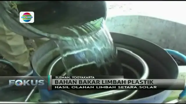 Warga Sleman Ubah Sampah Plastik Jadi Solar 