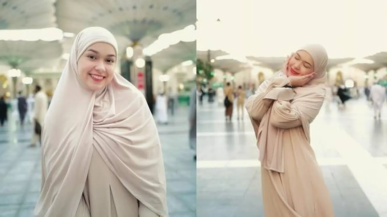 7 Potret Rebecca Klopper Jalani Umrah, Tampil Anggun Berhijab