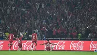 Timnas Indonesia merayakan gol Dean James ke gawang Thailand pada laga final FIFA ASEAN Cup 2026 di SUGBK, Jakarta, Senin (5-10-2026). (Dok. Official FAT Facebook)