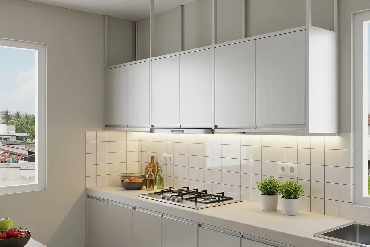 Model Lemari Gantung Dapur Minimalis Aluminium