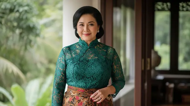 Atasan Brokat untuk Bahu Lebar dan Rok Batik untuk Paha Besar
