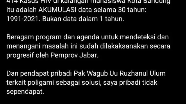 Pernyataan Ridwan Kamil