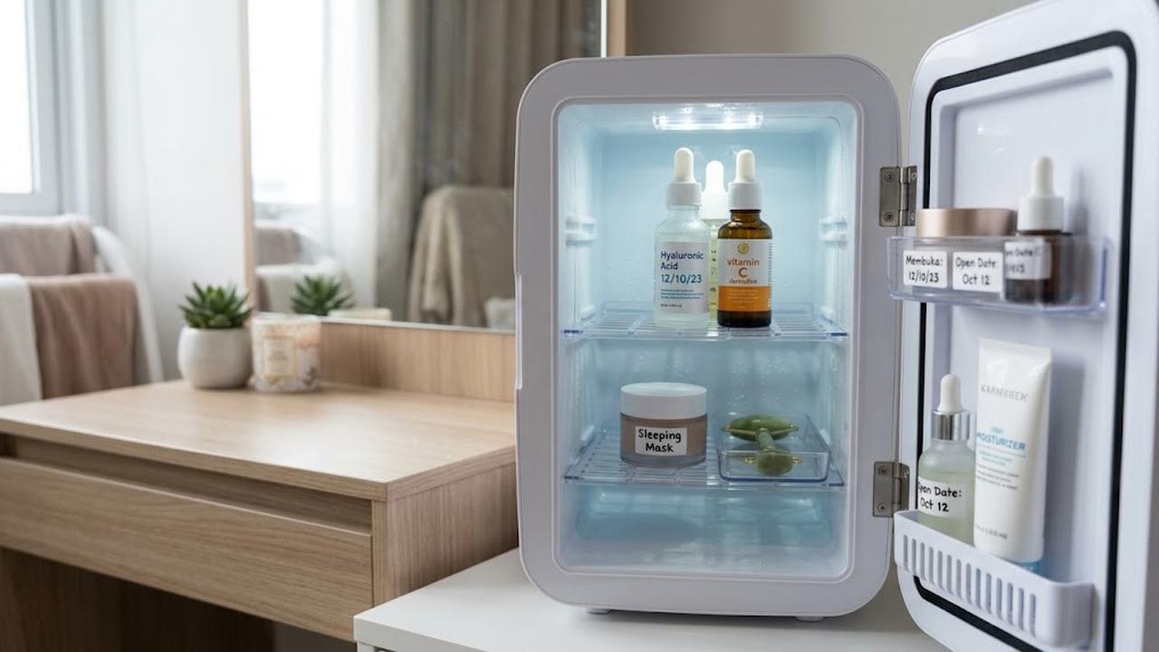 Ilustrasi Kulkas Skincare/AI Generated