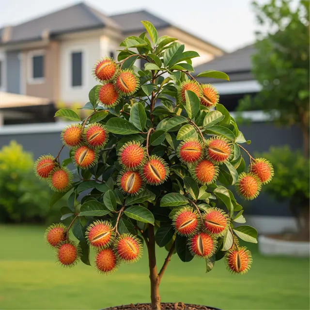 Jenis Pohon Rambutan Mini yang Cocok untuk Halaman Rumah (Image by Gemini AI)