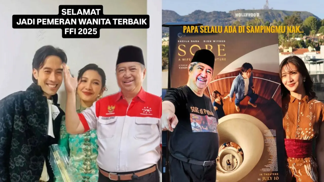 Potret Dukungan Ayah Vidi Aldiano untuk Sheila Dara saat Raih Piala Citra FFI 2025