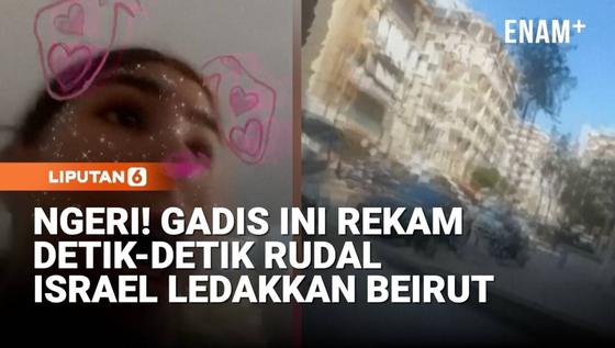 Ngeri! Anak Ini Rekam Detik-Detik Rudal Israel Hantam Beirut
