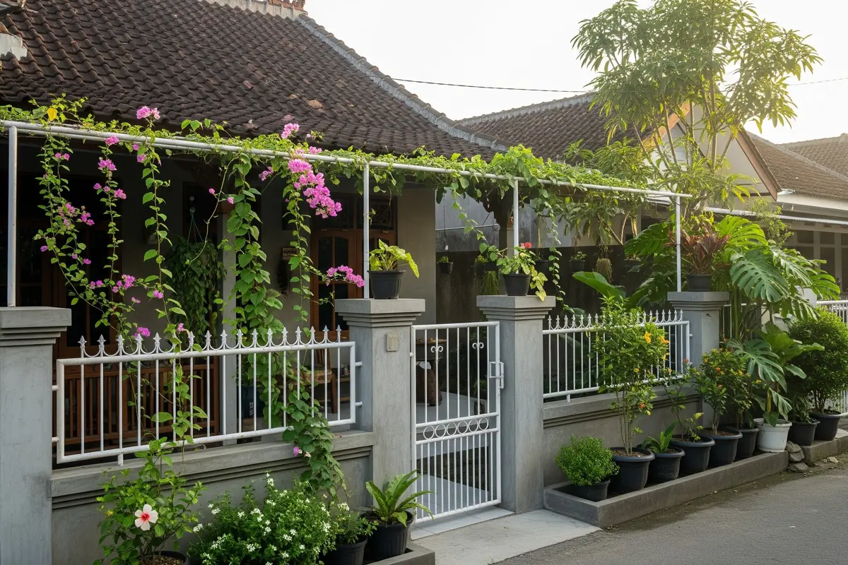 Model Pagar Rumah Desa Estetik Low Budget