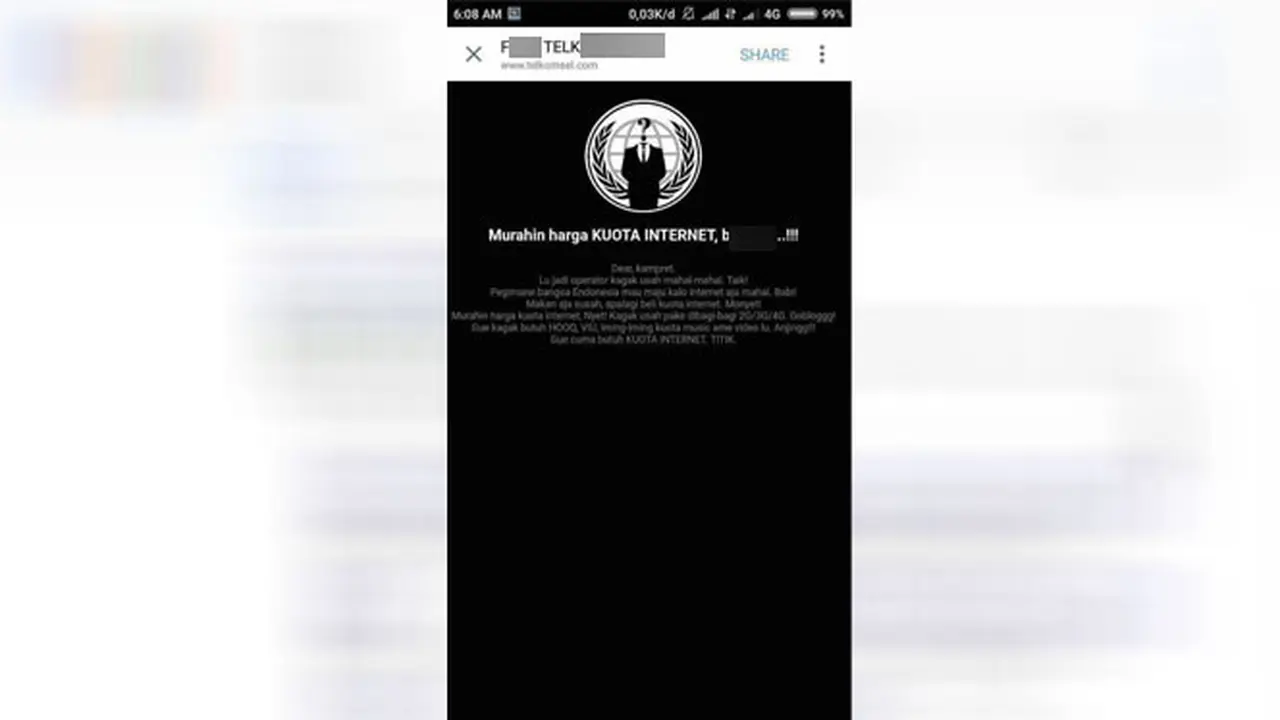 Telkomsel di Hack