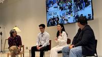 Stephanie Regina, Founder dan CEO Haloka Group, berbagi pengalamannya sebagai creator conten hingga menjadi pengusaha sekarang berkat iPhone 11. (Liputan6.com/ Yuslianson)