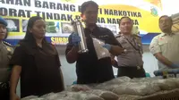 Direktorat Tindak Pidana Narkoba Bareskrim Polri memusnahkan barang bukti sabu seberat 11,4 kilogram. (Liputan6.com/Radityo)