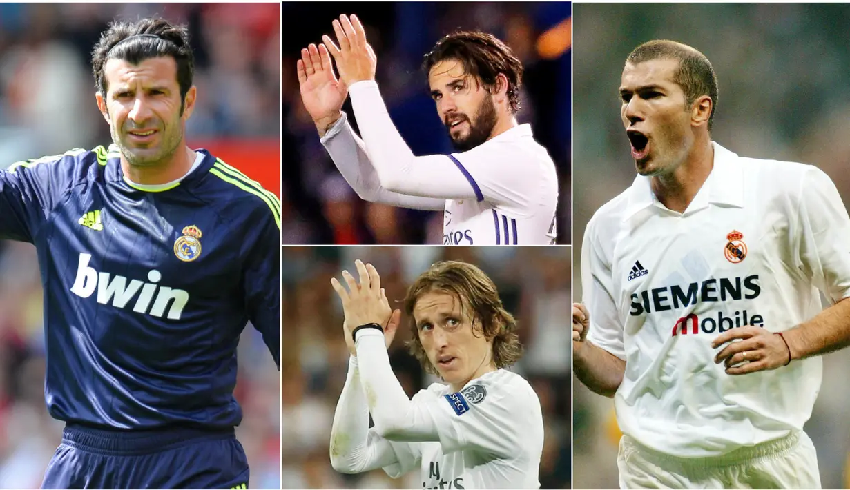 Berikut ini lima pemain Real Madrid yang ternyata pernah menyukai klub rival, Barcelona. Diantaranya, Luis Figo dan Zinedine Zidane. (Foto-foto kolase AFPdan EPA).