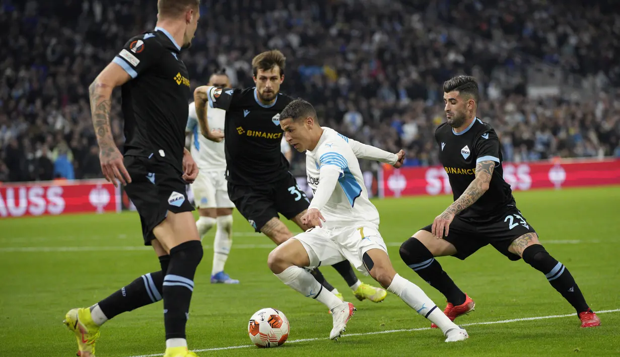 Berkat hasil ini, Lazio menduduki peringkat dua klasemen Grup E dengan poin 5, sedangkan Marseille menempati posisi ketiga dengan poin 4. (AP/Daniel Cole)