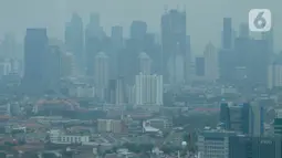 Suasana pemukiman dan gedung pencakar langit diambil dari kawasan Grogol, Jakarta, Rabu (11/11/2020). Kemudian di kuartal III-2020 ekonomi menunjukan perbaikan yakni tumbuh di minus 3,49 persen. (Liputan6.com/Angga Yuniar)