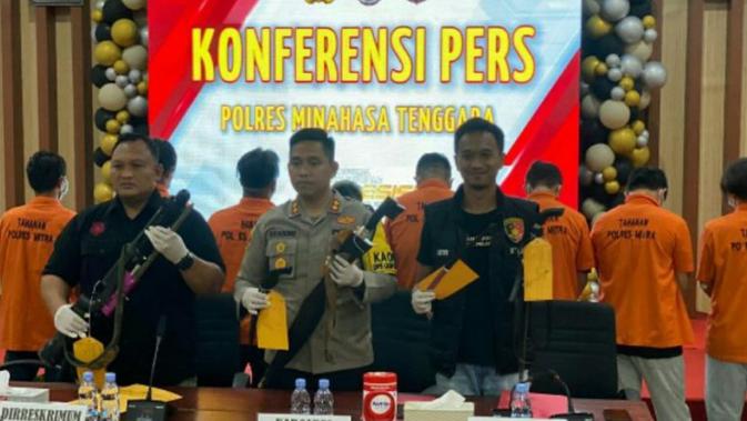 9 Tersangka Diamankan Pasca Bentrok Tambang Emas Ilegal Ratatotok Sulut