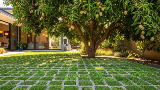 Grass Block untuk Halaman dengan Pohon Buah