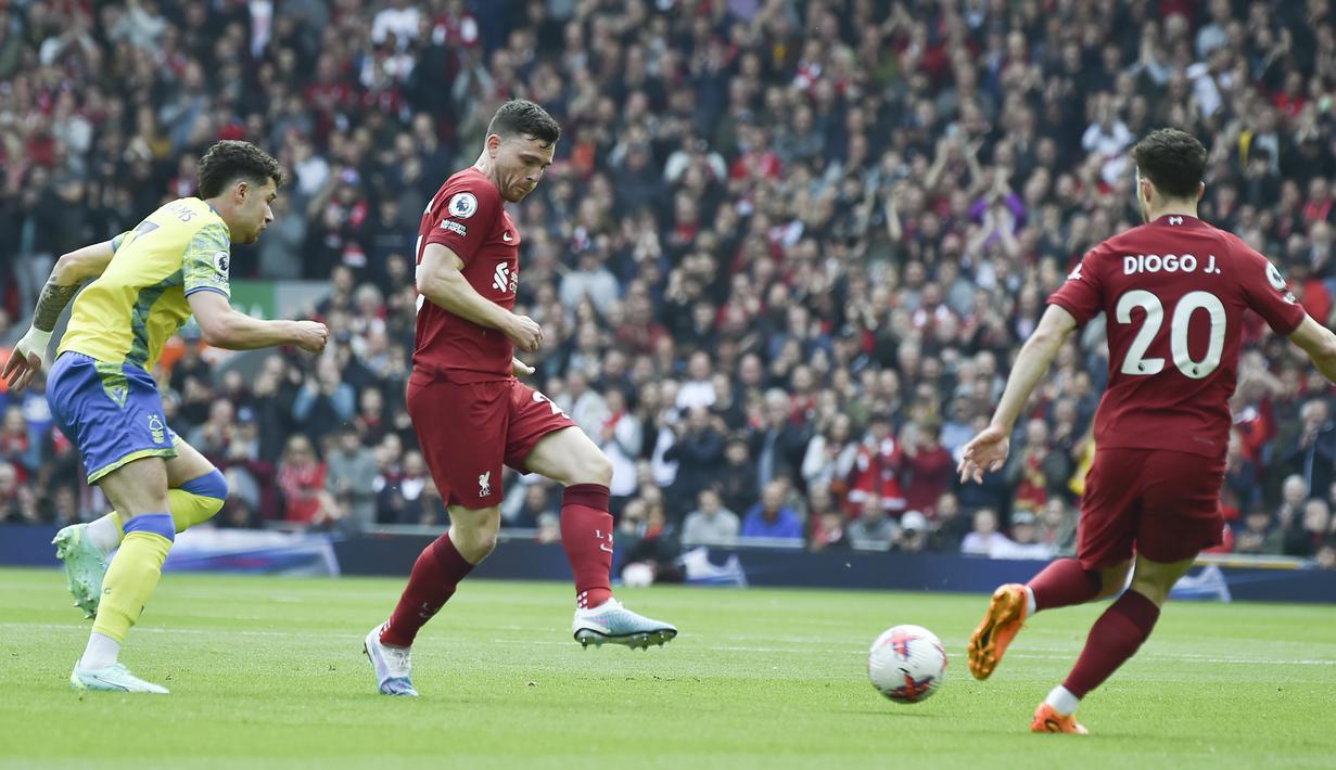 <p>Hasil ini membuat Liverpool naik ke peringkat keenam klasemen dengan 60 poin. Sedangkan Forest masih terpuruk di posisi ke-19 dengan 27 poin.(AP Photo/Rui Vieira)</p>