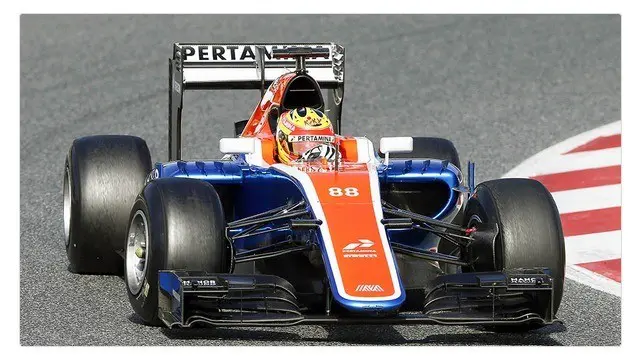 Video aksi Rio Haryanto melahap sirkuit Catalunya saat menjalani tes pra musim F1 2016 bersama Manor Racing.