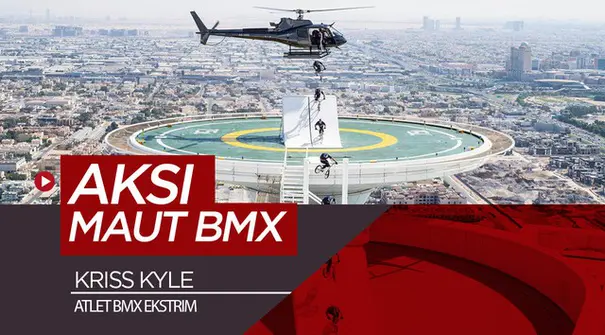 Berita video olahraga ekstrim yang dilakukan oleh atlet BMX di Dubai.