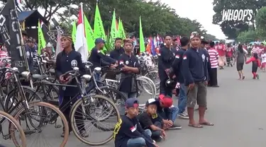 Peserta Parade Sepeda Tua Nusantara mencapai lebih dari 10 ribu orang.