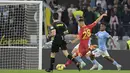 <p>Sementara dua gol Lecce dicetak Remi Oudine di menit ke-45 dan 51. (Fabrizio Corradetti/LaPresse via AP)</p>