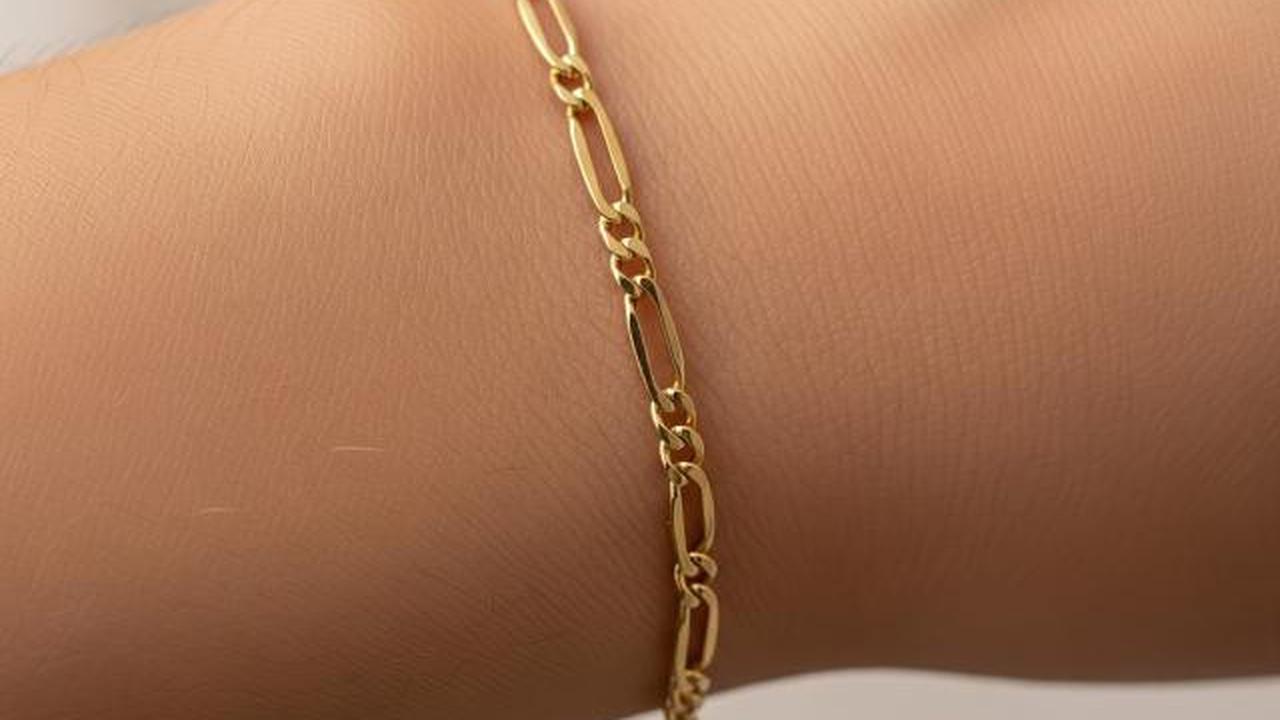 Gelang Rantai Figaro Tipis/ Model Gelang Emas Rantai Tipis Harga Rp500 Ribuan (Sumber: gemini.com)