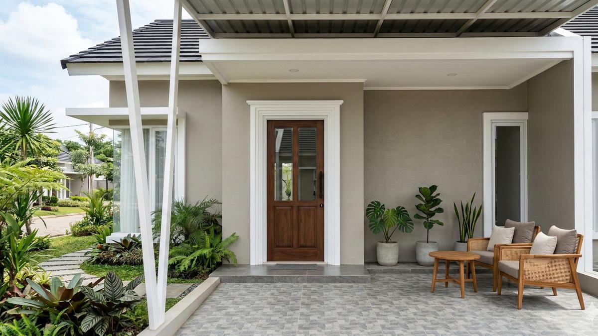 6 Ide Kombinasi Warna Cat Teras yang Bikin Fasad Rumah Makin Estetik dan Sejuk