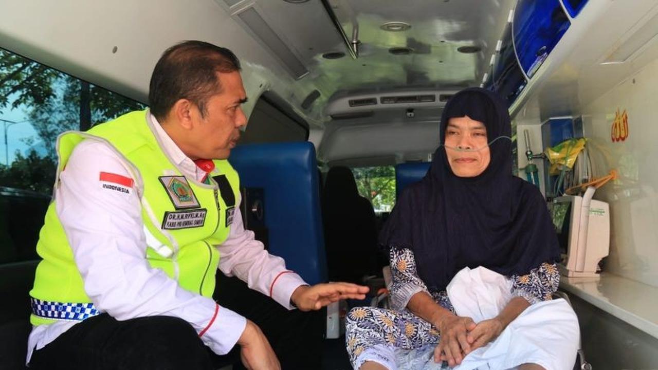 Setelah 2 Bulan Dirawat, Haji Debarkasi Padang Ini Akhirnya Pulang ke Tanah Air