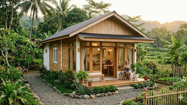Contoh Rumah Desa Konsep Japandi Sederhana