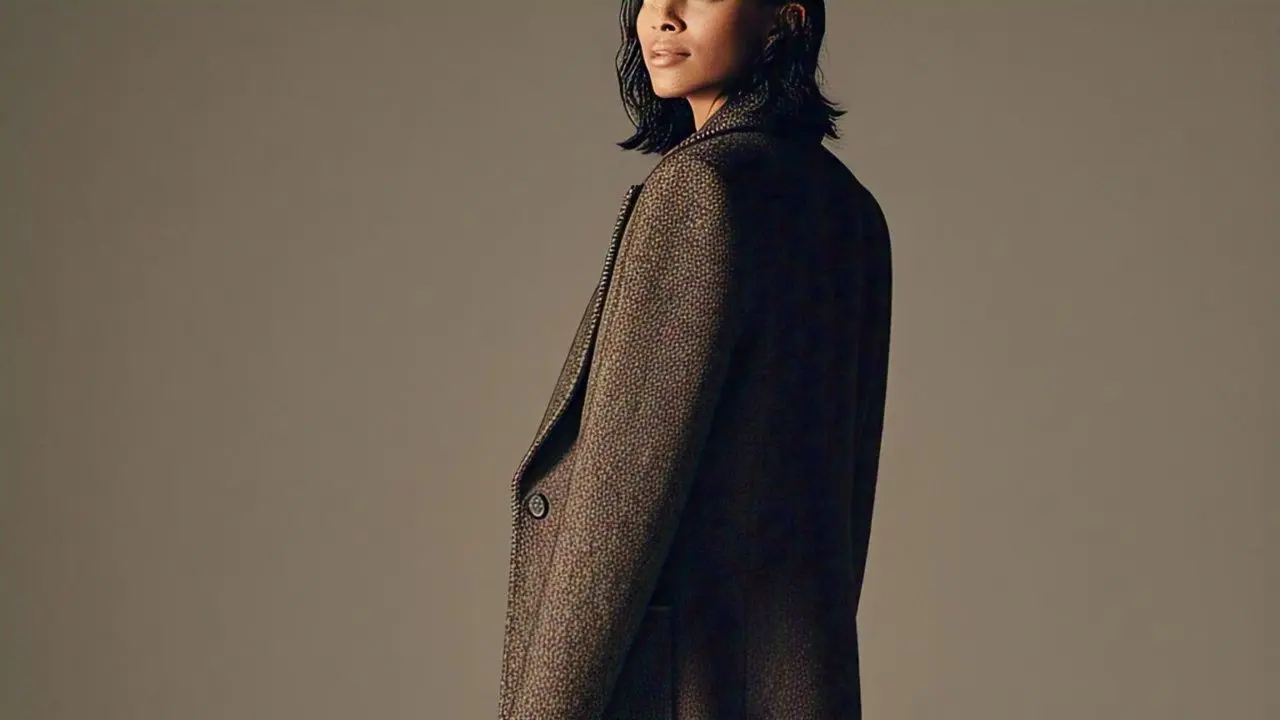 Coat Panjang Berbahan Wool atau Tweed