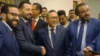 Menteri Perdagangan Zulkifli Hasan, saat menghadiri forum bisnis yang diselenggarakan untuk mempertemukan pelaku usaha Indonesia dan Mesir pada Minggu (14/5) di Kairo, Mesir/Istimewa.
