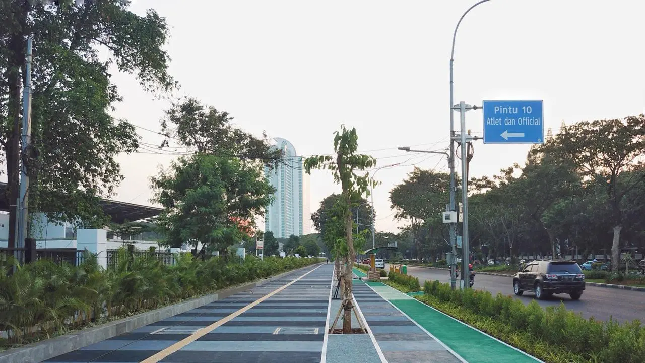 Penataan Kawasan Kompleks Olahraga Gelora Bung Karno (GBK) di Senayan, Jakarta demi menghadapi perhelatan Asian Games 2018. (Dok Kementerian PUPR)