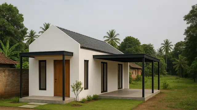 Model Rumah Minimalis di Kampung Ukuran 6x15m