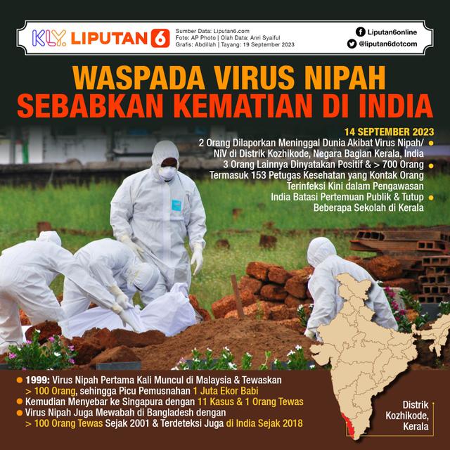 Infografis Waspada Virus Nipah Sebabkan Kematian di India. (Liputan6.com/Abdillah)