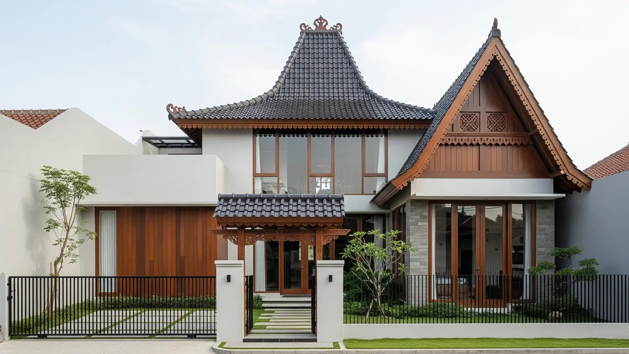 Desain Rumah Atap Limasan Modern yang Cocok untuk Tinggal di Perkotaan/Ilustrasi AI