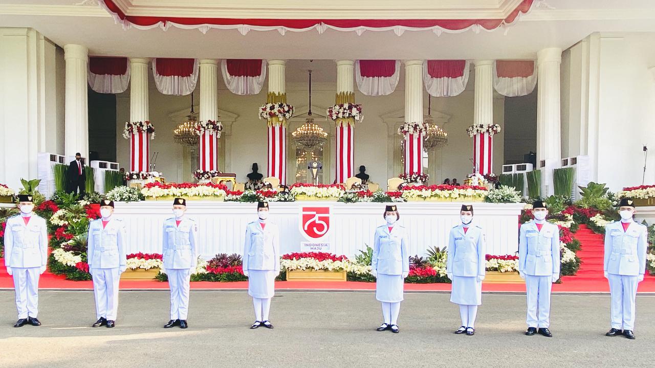 Inlah 8 Paskibra yang bertugas di Upacara 17 Agustus di Istana tahun ini (Lizsa Egeham/Liputan6.com)