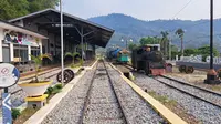 Potres stasiun kereta api di Sawahlunto. (Istimewa)