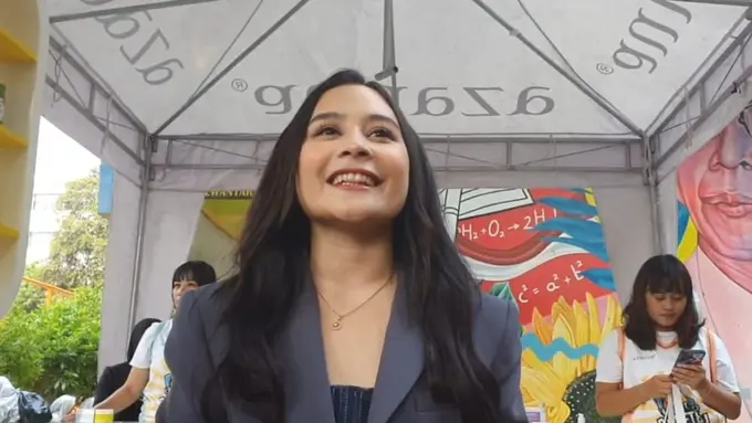 Prilly Latuconsina di Kawasan Bulungan, Jakarta Selatan, Selasa (3/10/2023).
