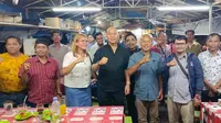Nikson Nababan berkunjung ke Warkop Jurnalis di Kota Medan, bersilaturahmi dengan puluhan awak media, Senin (20/5/2024)