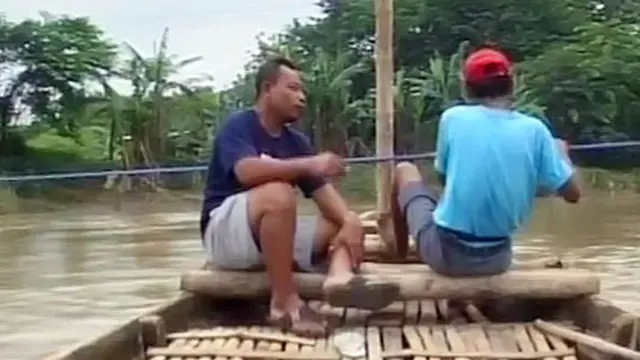 Hujan Deras, Permukaan Sungai Bengawan Solo Naik