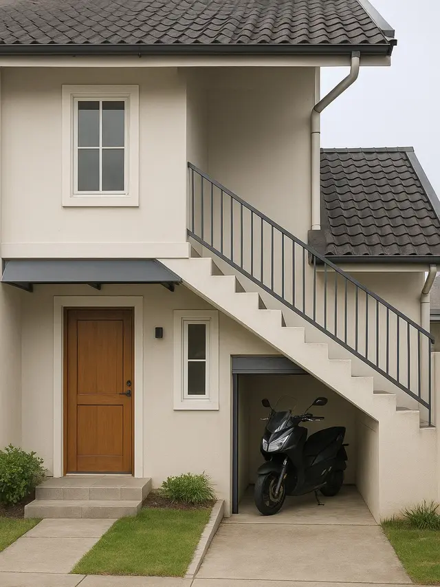 Model Rumah dengan Garasi Tersembunyi