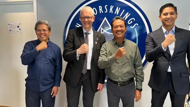 Menteri Kelautan dan Perikanan Sakti Wahyu Trenggono mengunjungi Kota Bergen di Norwegia. (Dok KKP)