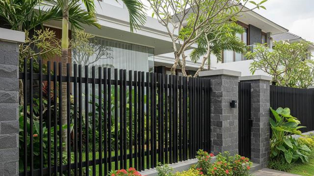 8 Model Pagar Rumah Kombinasi Besi Hollow dan Batu Alam, Estetika Modern yang Kokoh dan Elegan
