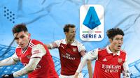 Serie A - Takehiro Tomiyasu, Lucas Torreira, Stephan Lichtsteiner (Bola.com/Decika Fatmawaty)