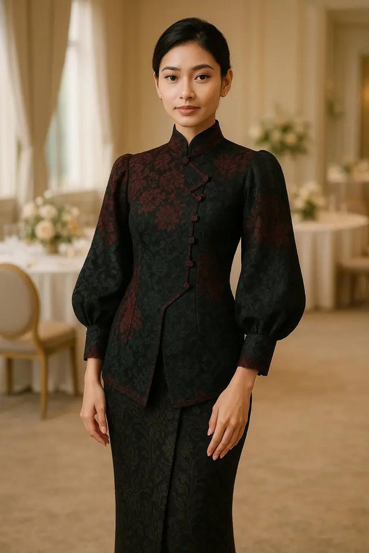 8 Model Kebaya Janggan Brokat Lengan Balon yang Kini Tren di 2025, Tampil Fresh dan Elegan