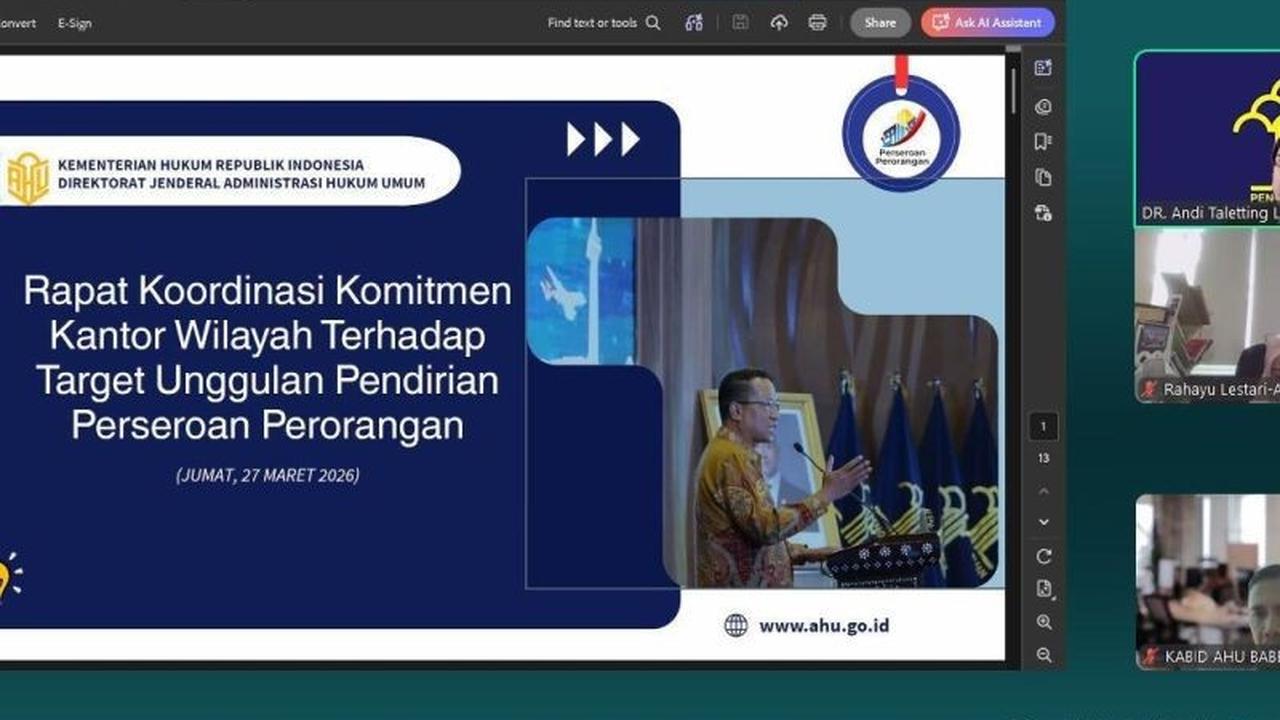 Kemenkumham Babel Perkuat Layanan Perseroan Perorangan, Target 80.000 Pendaftaran Nasional 2026