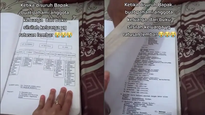 Viral Wanita Unggah Buku Silsilah Keluarga, Jumlah Halamannya Ratusan Lembar