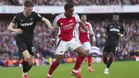 Arsenal menyerah 0-1 dari West Ham United pada laga pekan ke-26 Premier League di Stadion Etihad, Sabtu (22-2-2025) malam WIB. (AP Photo/Kirsty Wigglesworth)