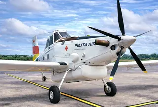 Pesawat Pelita Air Servise berjenis Air Tractor AT-802 dengan registrasi PK-PAA. (Dok Pelita Air)